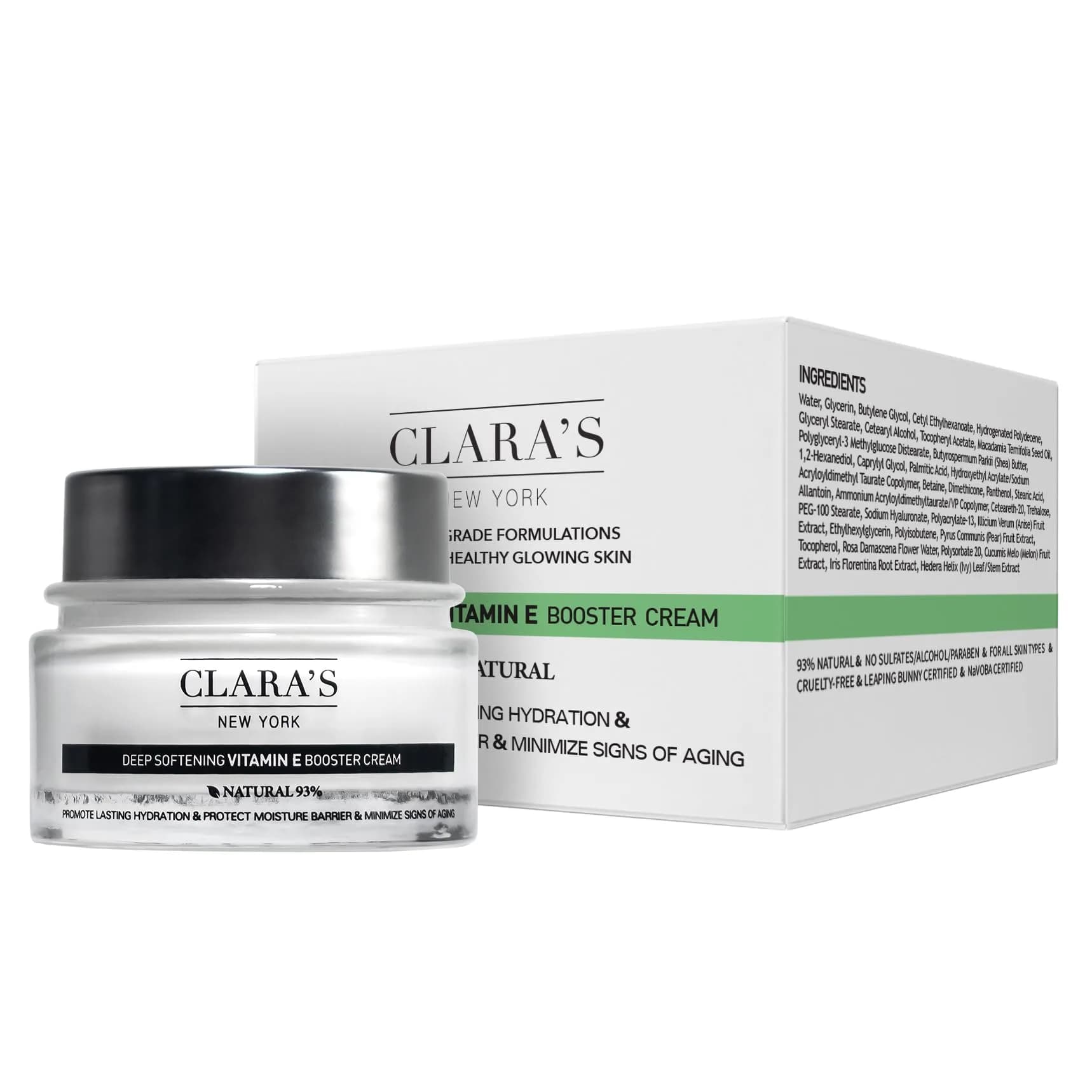 CLARA'S NEW YORK Deep Softening Vitamin E Skin Barrier Cream 50ml | Nourishes & Protects