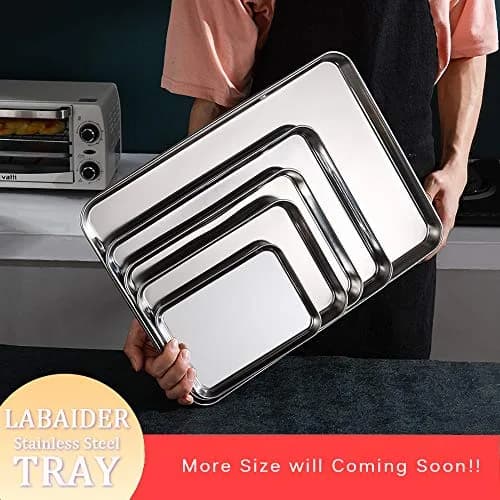 LabAider Professional Medical Surgical Stainless Steel Dental Procedure Tray 26 cm (10.5") x 20 cm (8.0") x 2.5 cm (1.0") | 3-Pack Lab Instrument Tools Trays thumbnail 7