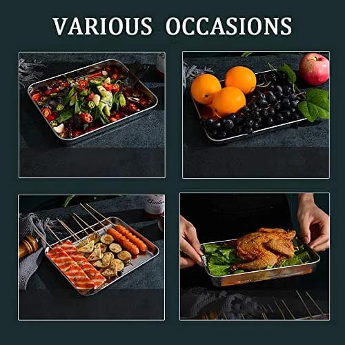 LabAider Professional Medical Surgical Stainless Steel Dental Procedure Tray 26 cm (10.5") x 20 cm (8.0") x 2.5 cm (1.0") | 3-Pack Lab Instrument Tools Trays thumbnail 5