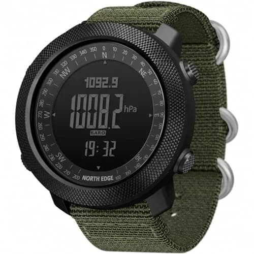 NORTH EDGE Apache 50mm Digital Watch for Men | Rugged Outdoor Companion with Altimeter, Barometer, Compass thumbnail 1