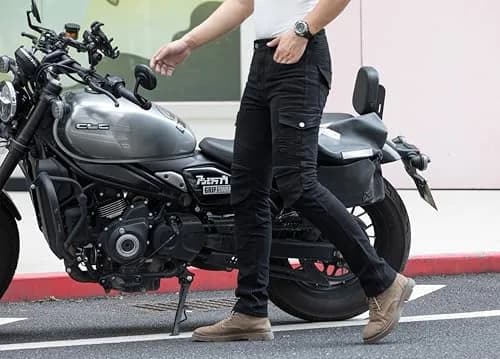 CTBQiTom Motorcycle Pants for Men & Women with CE Level 2 Armor Black | Slim Fit, Durable, Impact-Resistant thumbnail 6