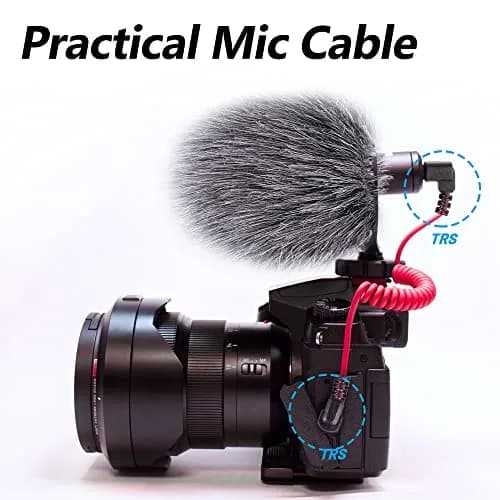 COCOMK Coiled 3.5mm TRS to TRS Microphone Patch Cable 80cm (32") Red | High Fidelity Sound for Cameras & Audio Devices thumbnail 6