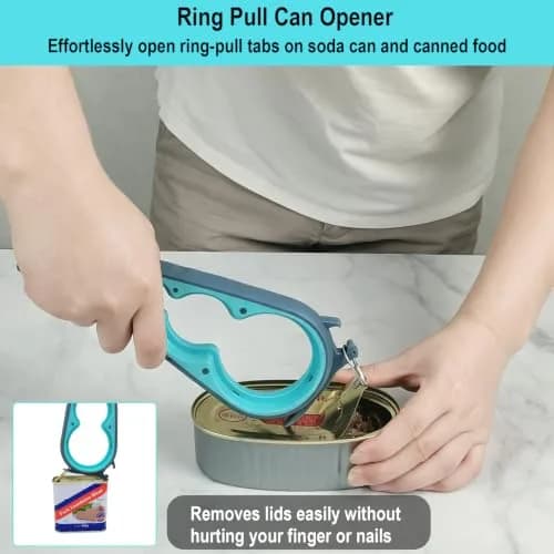 Otstar Jar Opener for Weak Hands | 5-in-1 Bottle & Jar Opener for Seniors & Arthritis thumbnail 5