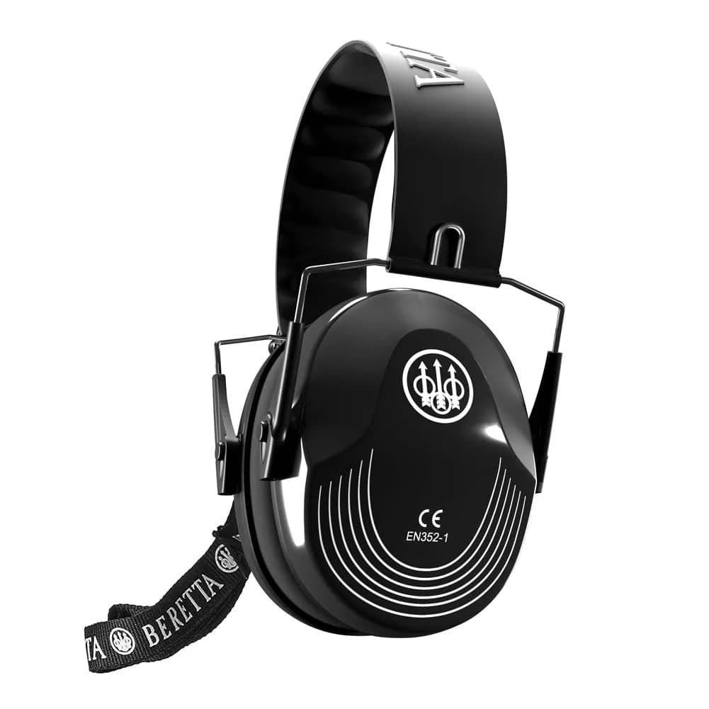 Beretta Safety Pro Earmuff - Black, 270 g (0.6 lb) | 25dB Noise Reduction for Shooting Range