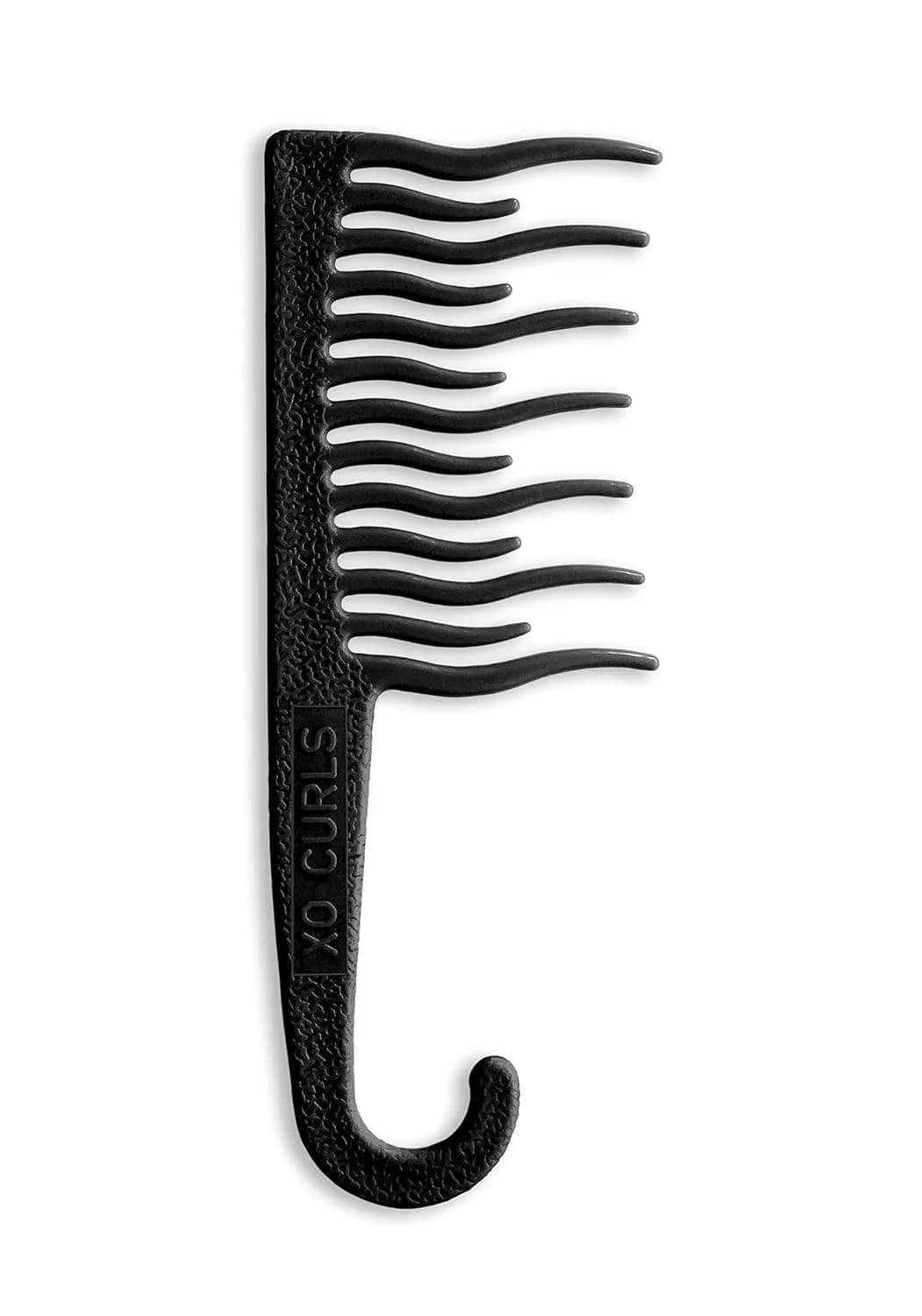 XO Curls Shower Detangling Hair Comb, Wide Tooth, Lavender | Gentle on Curly & Wavy Hair — Black