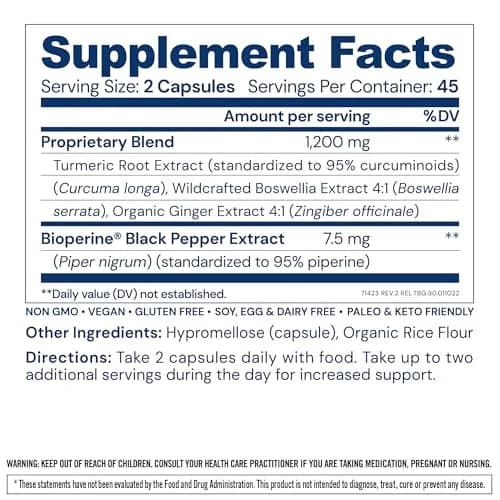BodyHealth Inflam Relief, Joint Supplement, Relief for Back, Knees, Hands | Natural, Non-GMO, Gluten Free (90 Capsules) thumbnail 2