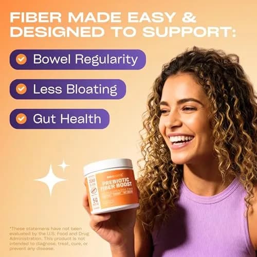 GOBIOTIX Fiber Supplement Powder with Prebiotics for Digestive & GLP-1 Support, 2 Pack, Vegan & Gluten-Free | Gut Health & Debloat thumbnail 3