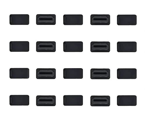iKammo 20 Pcs HDMI Dust Cover Plugs & 2 Cleaning Brushes | Protects Ports from Dust, Lint, and Grime thumbnail 2