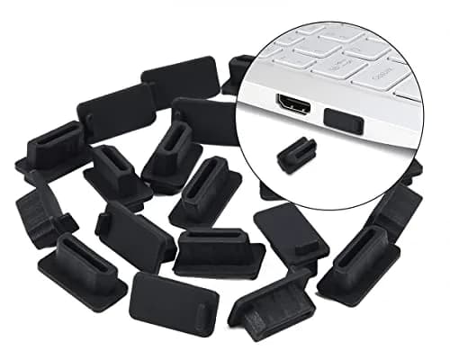iKammo 20 Pcs HDMI Dust Cover Plugs & 2 Cleaning Brushes | Protects Ports from Dust, Lint, and Grime thumbnail 3