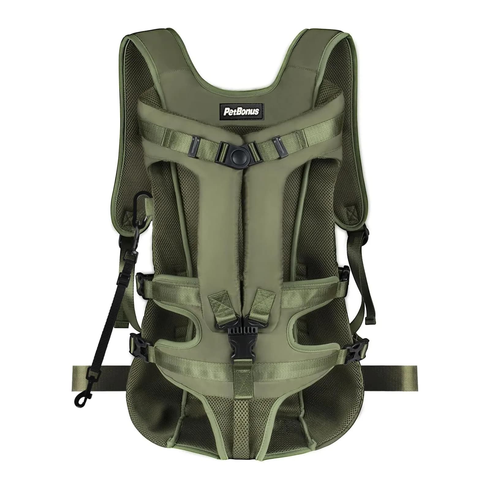 PetBonus Dog Front Carrier Backpack for Small & Medium Dogs | Breathable & Adjustable (14.8"L x 12.1"W x 3.9"H)