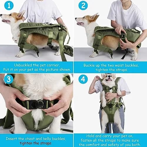 PetBonus Dog Front Carrier Backpack for Small & Medium Dogs | Breathable & Adjustable (14.8"L x 12.1"W x 3.9"H) thumbnail 4