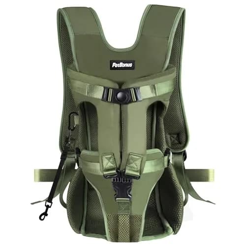 PetBonus Pet Front Dog Carrier Backpack 14.5"L x 9.8"W x 2.0"H | Adjustable, Breathable for Small Dogs thumbnail 1