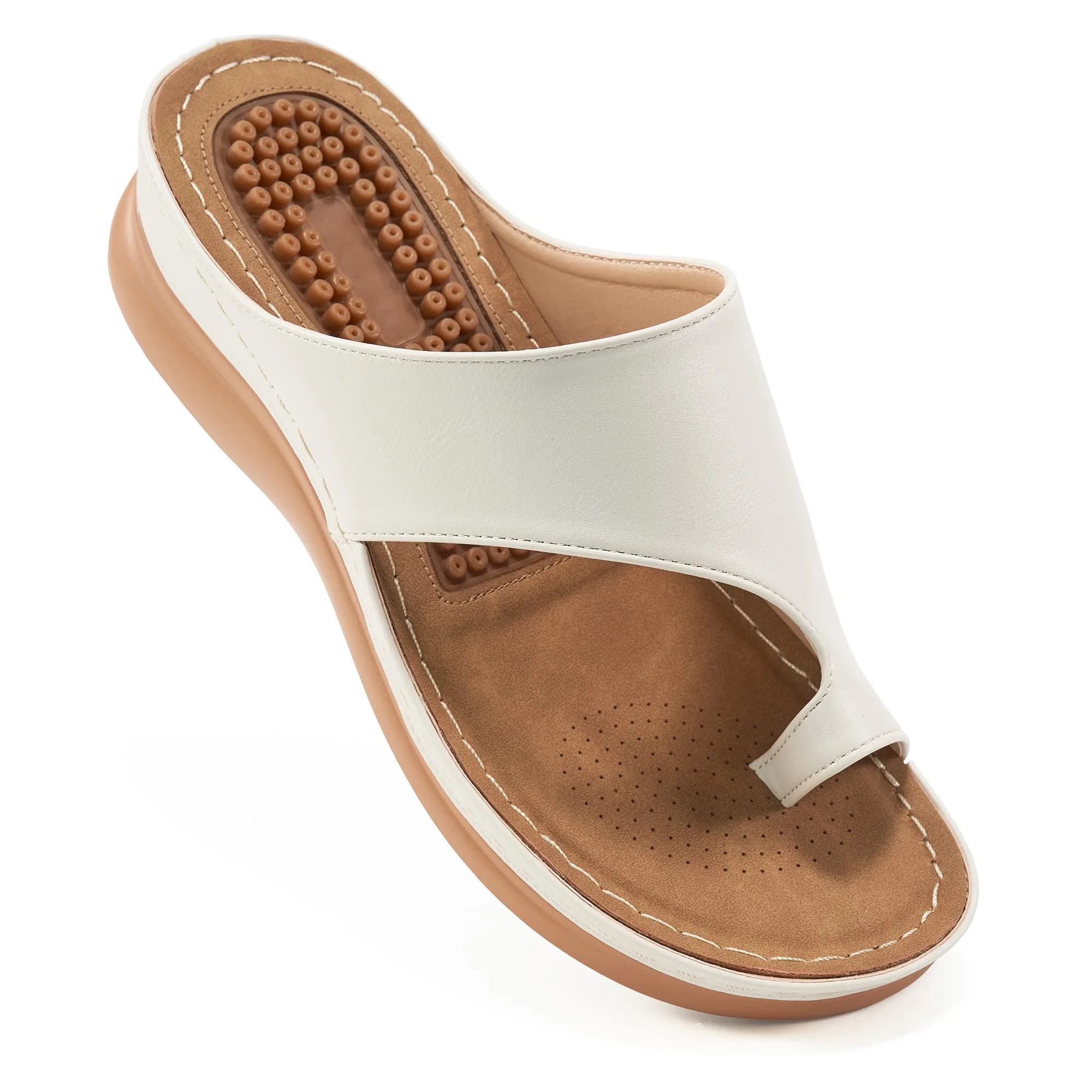 Aomigoct Womens Comfort Wedge Sandals 1.96" Heel | Orthopedic & Non-Slip for All-Day Walking