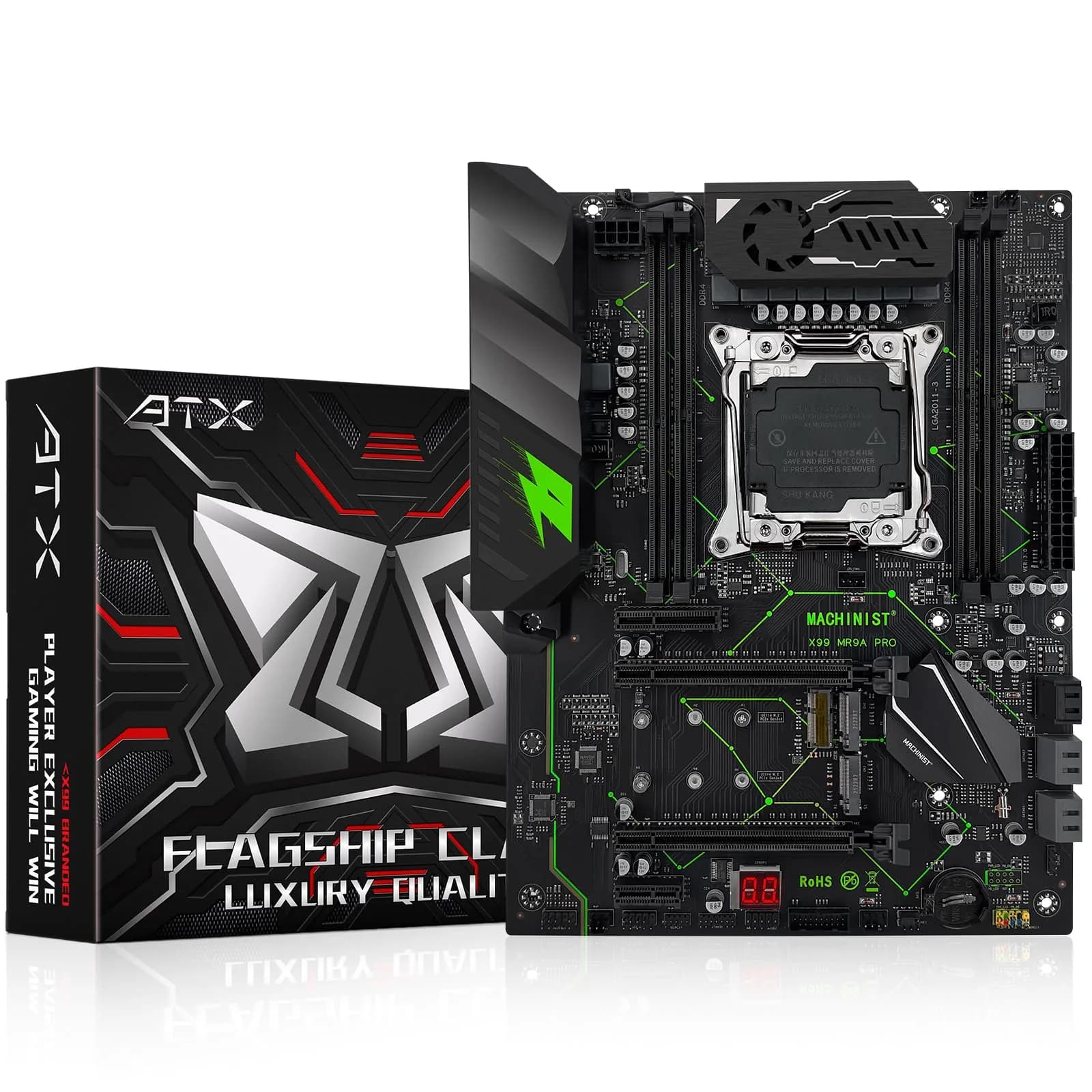 MACHINIST X99 MR9A PRO ATX Motherboard LGA 2011-3 DDR4 64GB Max 28.5cm x 22cm | Supports Intel Xeon E5 V3/V4 & Core i7 5th/6th Gen