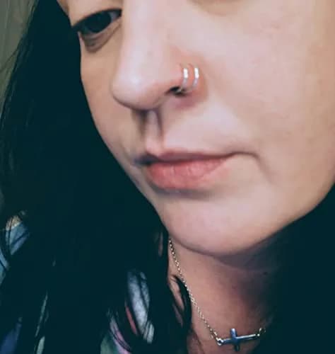 MODRSA Fake Nose Rings - Hoop & Double Hoop Piercings for Women & Men | Hypoallergenic Stainless Steel, 8 Pieces thumbnail 3
