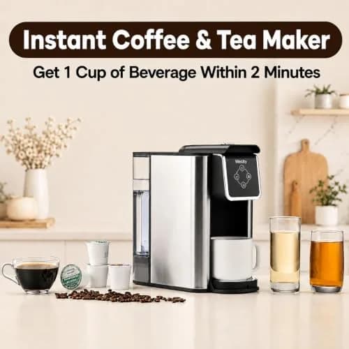 Mecity 120V 10 oz Coffee Maker | Compatible with K cup Capsules & Tea, Removable 50 Oz Water Tank thumbnail 2