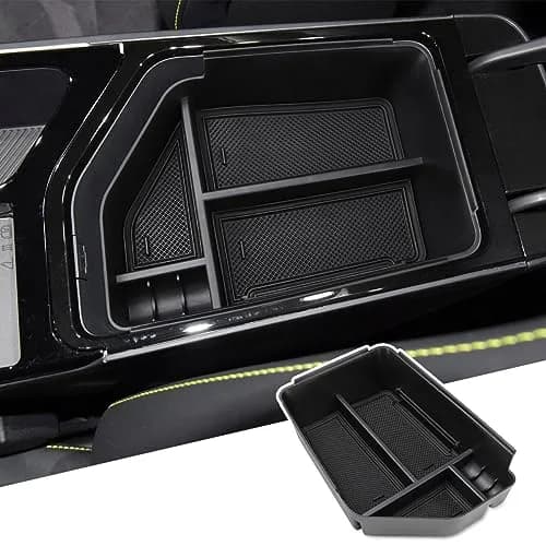 MARCHFA Black Center Console Organizer Tray for Kia EV6 2022-2026 | Fits Armrest Storage Box Insert thumbnail 1