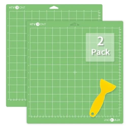HTVRONT Standard Stickiness Cutting Mats 12x12 Inch (30.5x30.5 cm), 2 Pack | Compatible with Cricut Machines thumbnail 1