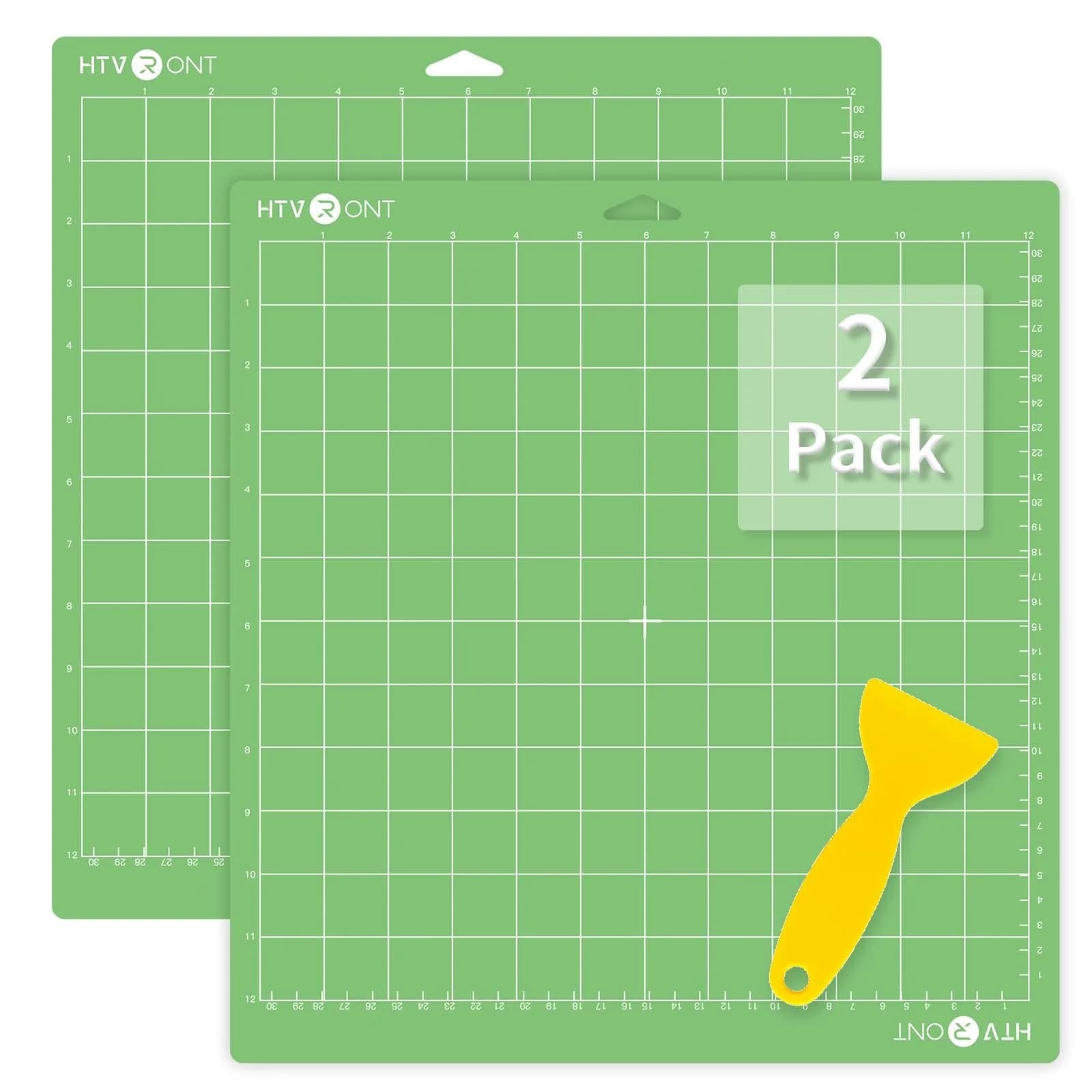 HTVRONT Cutting Mats for Cricut Joy/Joy 2, 6 Pack (3x 4.5x12in & 3x 4.5x6.5in) | Strong Stickiness & Durable — Green / 12X12in
