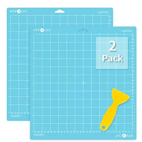 HTVRONT Light Grip Cutting Mats 12x12, 2 Pack, Blue | Compatible with Cricut Machines thumbnail 1