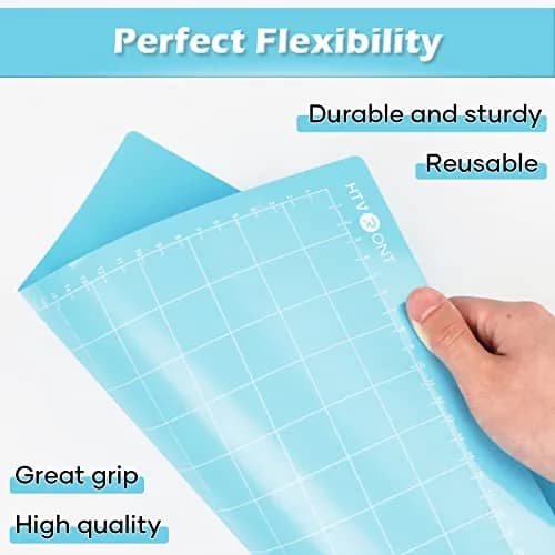 HTVRONT Light Grip Cutting Mats 12x12, 2 Pack, Blue | Compatible with Cricut Machines thumbnail 5