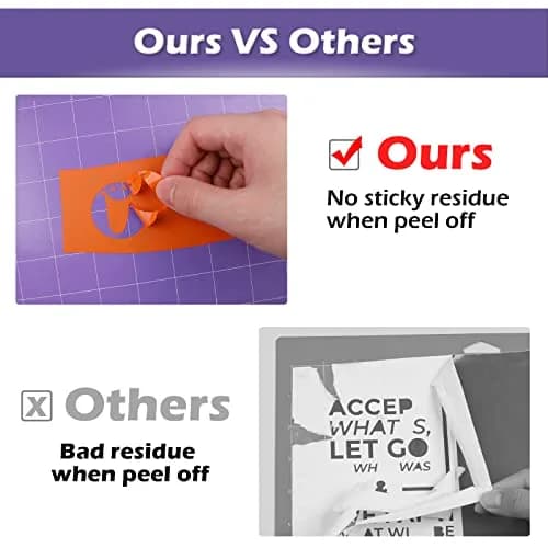 HTVRONT Strong Grip Cutting Mat 12x12 Inch, 2 Pack Purple | Self-Healing PVC for Quilting & Crafting thumbnail 7
