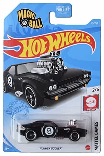 Hot Wheels Rodger Dodger 1:64 Scale Die Cast Car | Modern, Black, Portable thumbnail 1