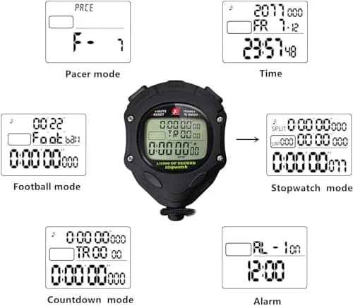 Rolilink Digital Stopwatch Timer with Backlight & 100 Lap Memory | Accurate 0.001s Timing for Sports Coaches thumbnail 2
