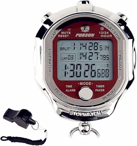 Rolilink Stopwatch Timer, Digital 0.001s Precision, Metal 100 Laps Memory, Coach Sports & Marathon thumbnail 1