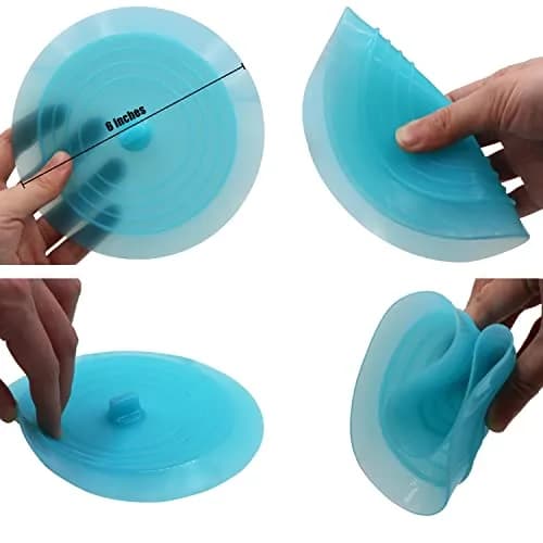 V-TOP Tub Stopper 2 Pack, 6 inch Blue Transparent Silicone Drain Plug | Universal Fit for Kitchen, Bath, Laundry thumbnail 7