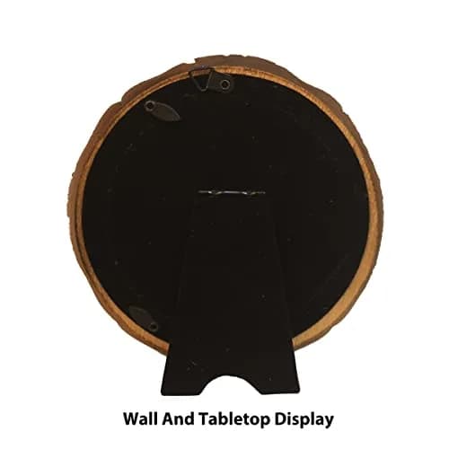 WINPLUS+ Vintage Round Picture Frame 4x4 Inch (10x10 cm) | Antique Bronze Resin with Embossed Floral Detail thumbnail 7