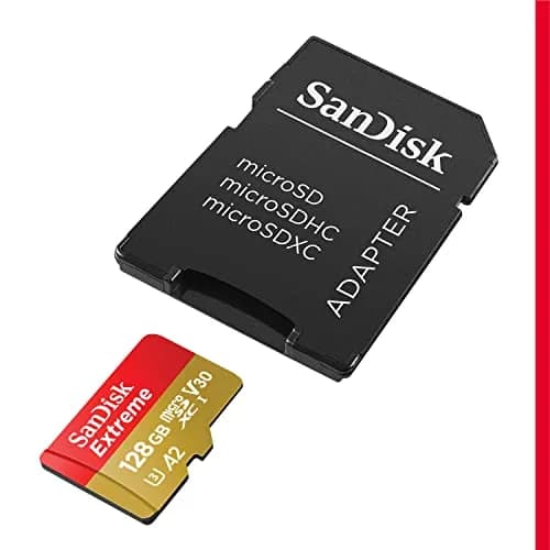 SanDisk Extreme 128GB microSDXC UHS-I Memory Card with Adapter | 190MB/s Read, 90MB/s Write thumbnail 2
