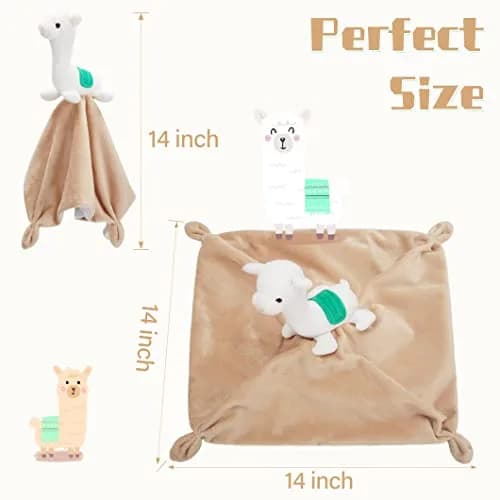 Pro Goleem Llama Security Blanket 14 Inch | Soft Baby Lovey for Newborns & Toddlers thumbnail 5