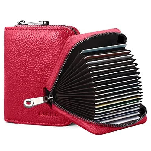 Linno RFID 20 Slots Credit Card Wallet in Genuine Cowhide Leather | Compact Small Accordion Wallet for Men & Women thumbnail 1