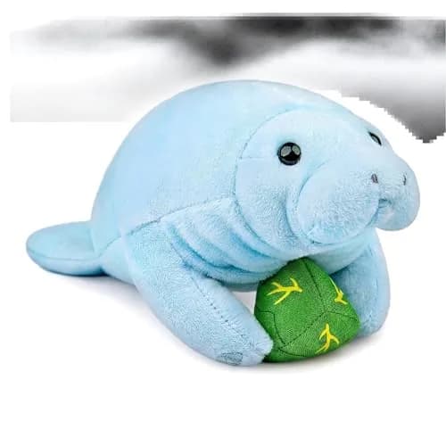Frankiezhou Home Manatee Plush Toy - Blue 7 inch | Realistic Marine Animal Plush Gift for Kids thumbnail 3