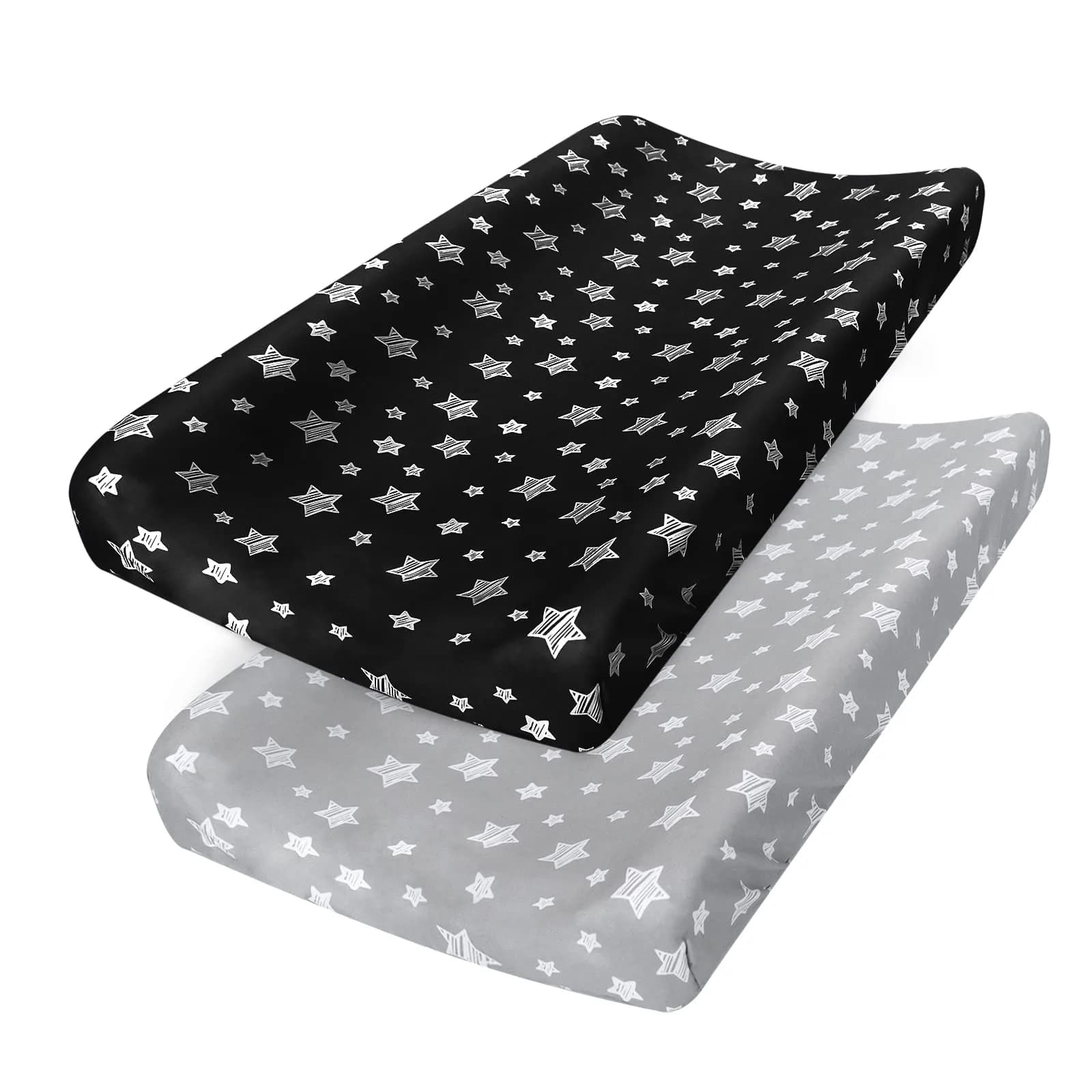 Moonsea Changing Pad Cover for Boys Girls | Soft Unisex Microfiber Sheets, 2-Pack, Fits 32"x16" Pads - main product image