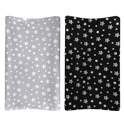 Moonsea Changing Pad Cover for Boys Girls | Soft Unisex Microfiber Sheets, 2-Pack, Fits 32"x16" Pads thumbnail 6