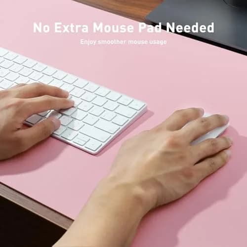 Aothia Leather Desk Pad Protector - Large Mouse Pad, Non-Slip PU Leather Blotter 91cm x 43cm (36" x 17") | Protects Desks from Scratches, Spills, and Heat thumbnail 4