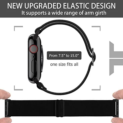 IFCASE Elastic Arm/Ankle Band for Apple Watch 49mm 46mm 45mm 44mm | Breathable Nylon, Adjustable, Water-Resistant thumbnail 2