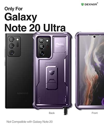 Dexnor Galaxy Note 20 Ultra 5G Case with Screen Protector & Kickstand | Heavy Duty Military Grade Shockproof Cover thumbnail 2