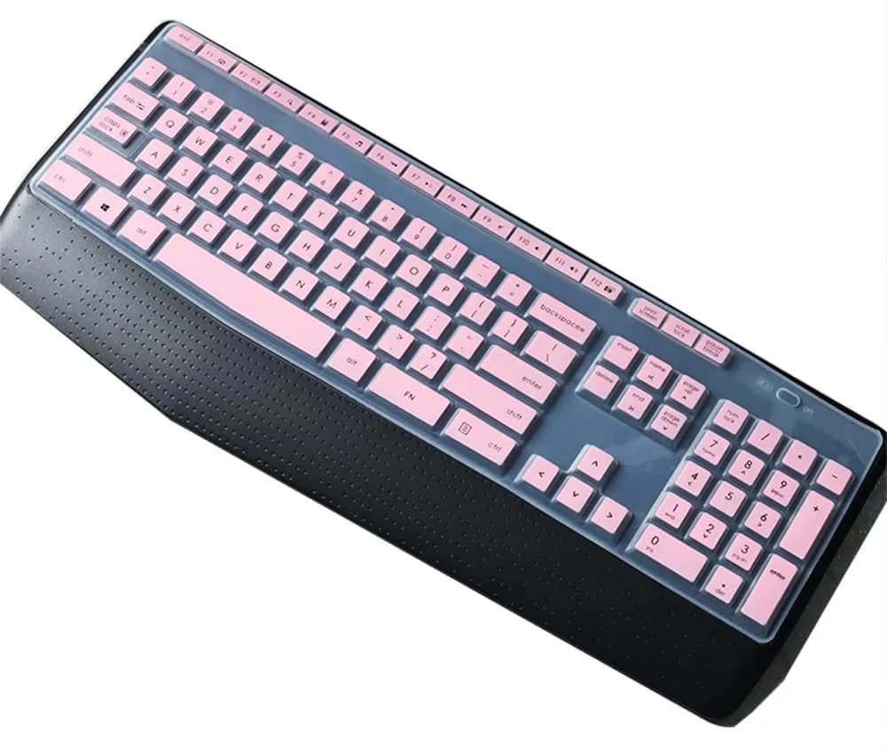 UHamn Dust-Proof Silicone Keyboard Skin Cover for Logitech G915 TKL | Ultra Thin, Waterproof, Dustproof, Washable — Pink