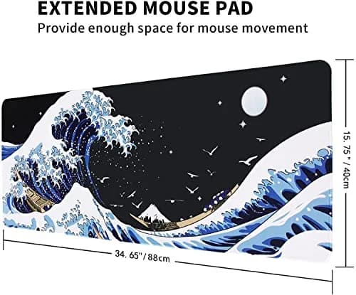 MEWOOCUE® Japanese Anime Gaming Mouse Pad XXL 88cm x 40cm (35.4 x 15.7 in) | Waterproof, Non-Slip, Smooth Surface thumbnail 8