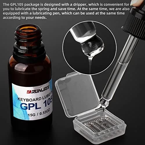 YIMAGUJRX Keyboard Switch Lube Grease Oil GPL 205 15g (0.53oz) & GPL 105 15g (0.53oz) | For Mechanical Keyboard Springs, Stabilizers, Switches thumbnail 2