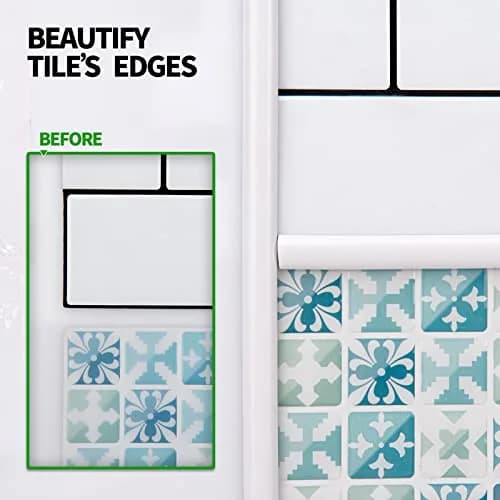 LONGKING 10 ft (3.05 m) Peel and Stick Trim | Flexible White PVC Molding for Walls, Borders, Backsplash thumbnail 4