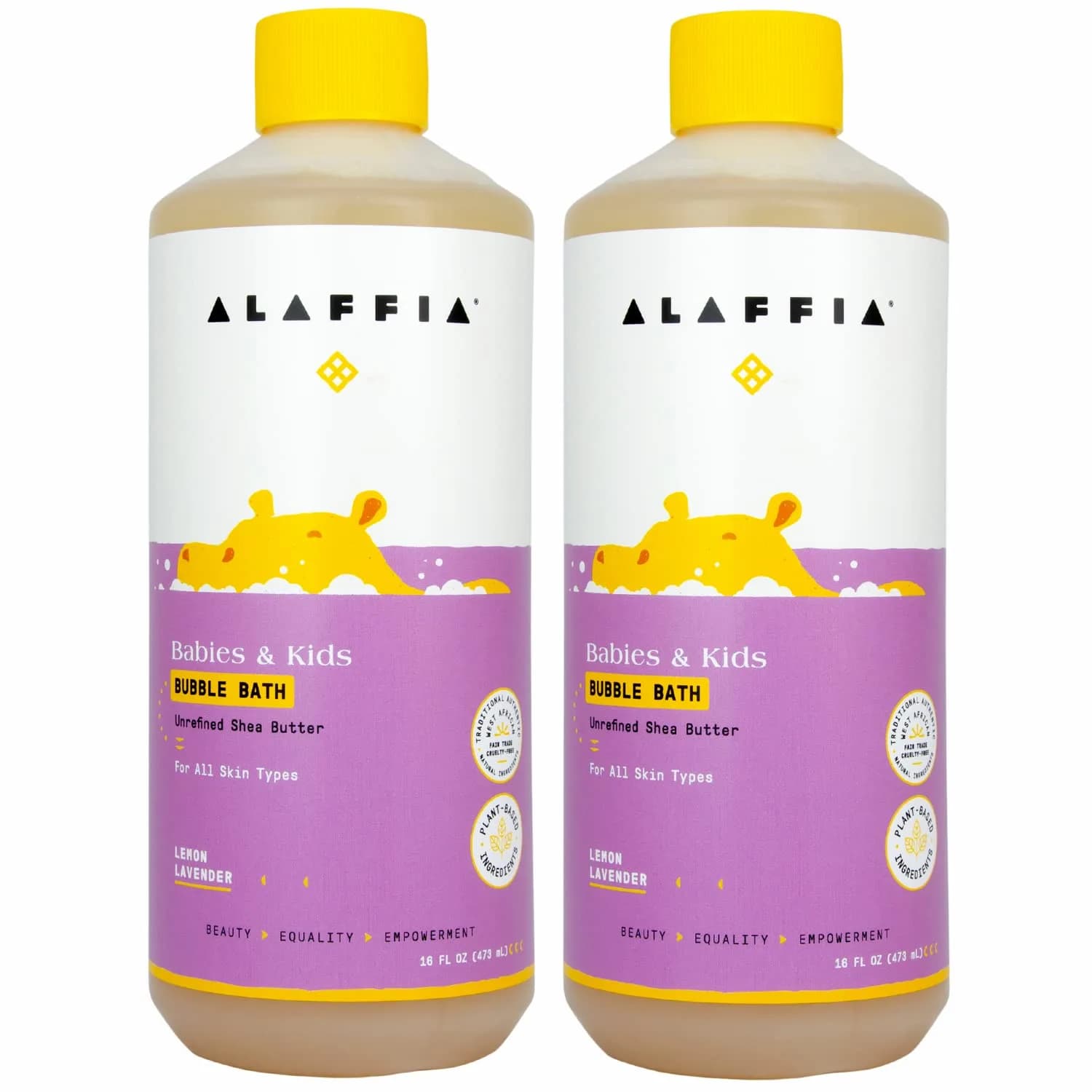 Alaffia Babies & Kids Bubble Bath, Lemon Lavender 16 Fl Oz | Gentle Tear-Free Formula for Sensitive Skin, Baby Essentials - main product image