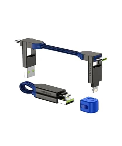 Rolling Square inCharge X Multi Charging Cable 0.15m (0.5 ft) | 6-in-1 Keychain Charger with 100W Fast Charging thumbnail 1