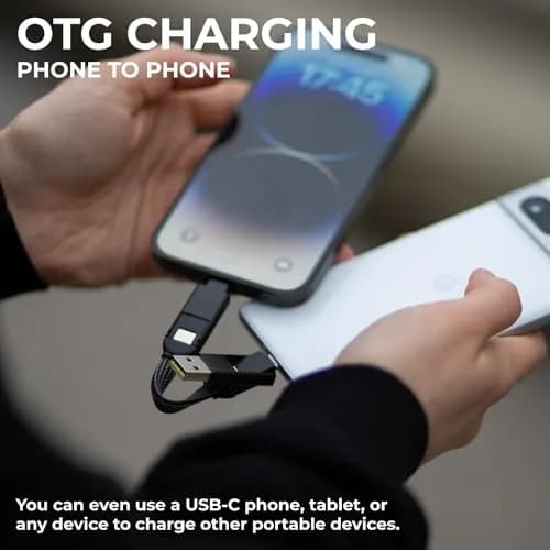 Rolling Square inCharge X Multi Charging Cable 0.15m (0.5 ft) | 6-in-1 Keychain Charger with 100W Fast Charging thumbnail 6