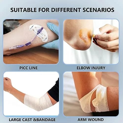 Divvsck PICC Line Shower Cover Size:M Waterproof Reusable Arm Protector for Chemotherapy & Wound Care thumbnail 5