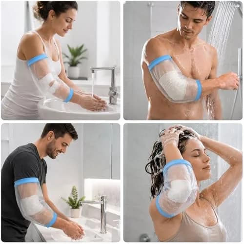 Divvsck PICC Line Shower Cover Size:M Waterproof Reusable Arm Protector for Chemotherapy & Wound Care thumbnail 6