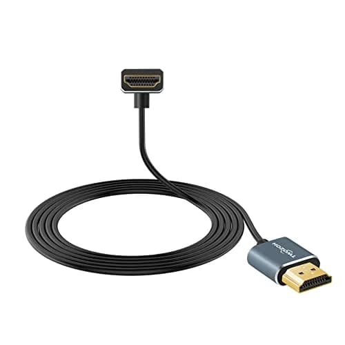 Twozoh Flexible HDMI to HDMI Cable Downward Angled 90° 0.3m (1FT) | Supports 4K@60Hz thumbnail 3